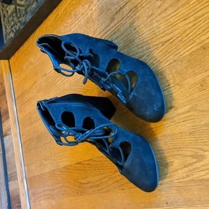 Black Lace Up Bootie